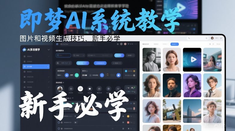 即梦AI系统教学，图片和视频生成技巧，新手必学-初遇