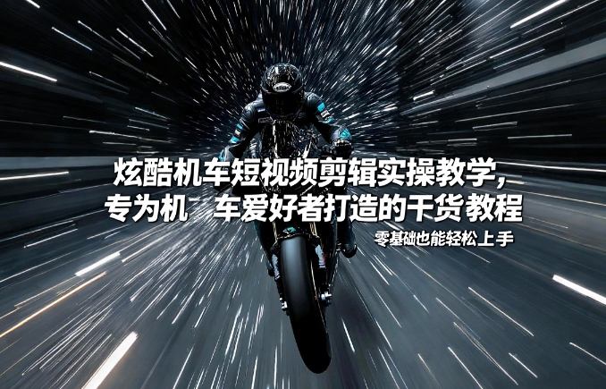 炫酷机车短视频剪辑实操教学，专为机车爱好者打造的干货教程，零基础也能轻松上手-初遇