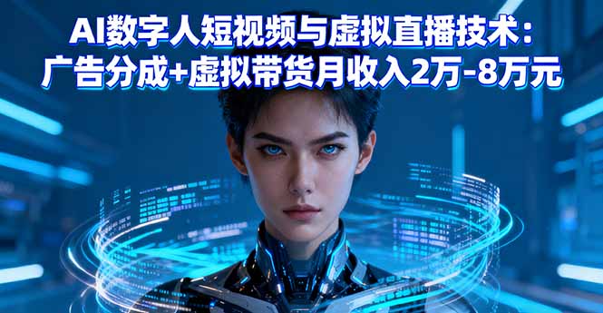 AI数字人短视频与虚拟直播技术：广告分成+虚拟带货月收入2万-8万元-初遇