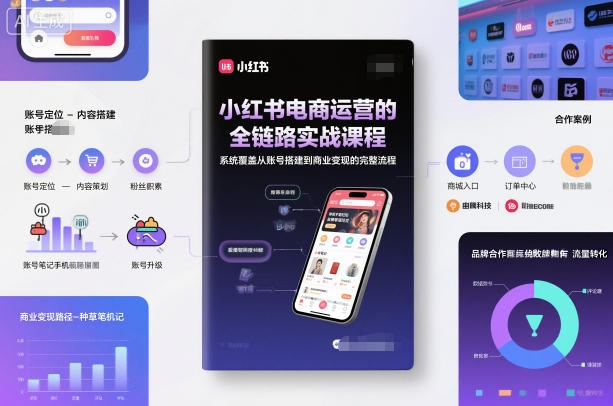 小红书电商运营的全链路实战课程,系统覆盖从账号搭建到商业变现的完整流程-初遇