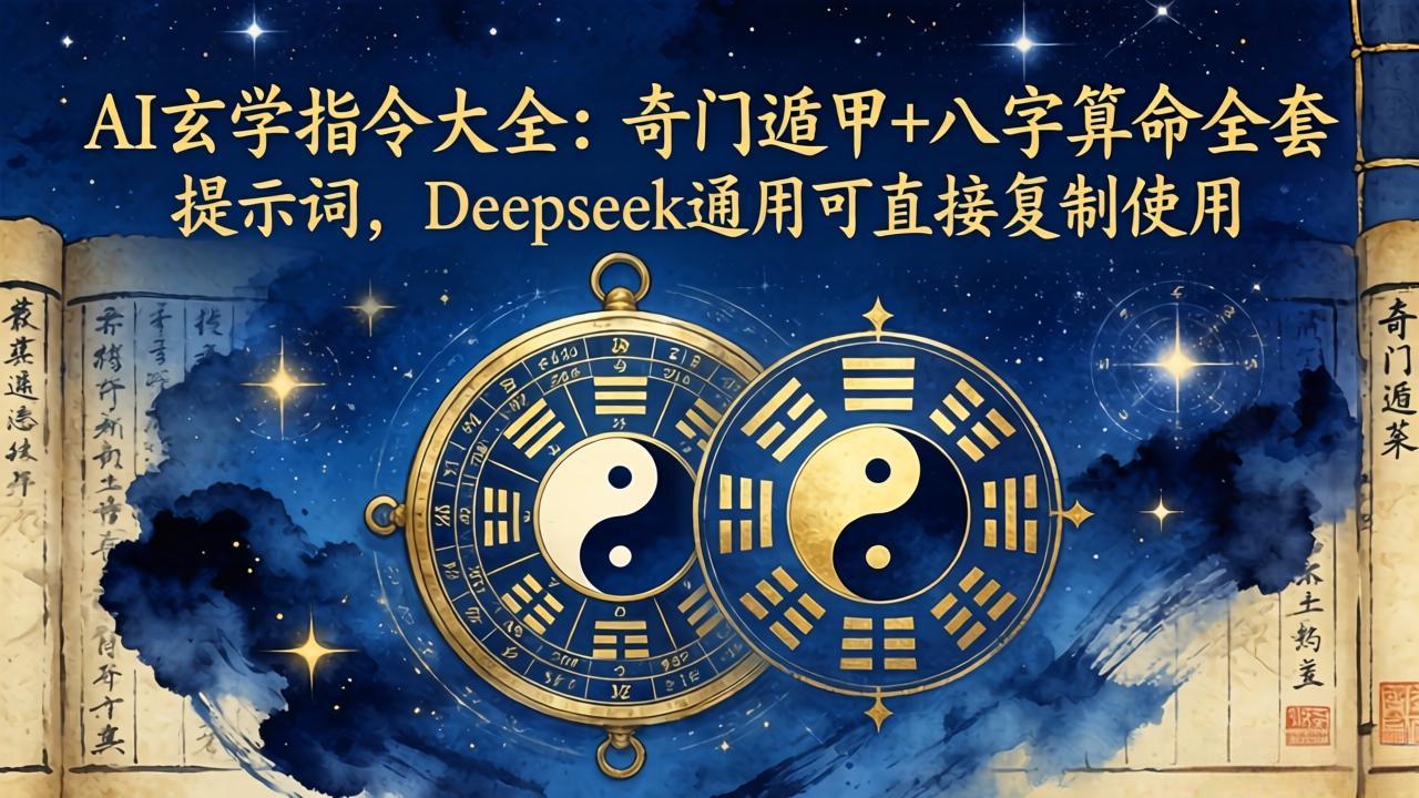 AI玄学指令大全：奇门遁甲+八字算命全套提示词，Deepseek通用可直接复制使用-初遇