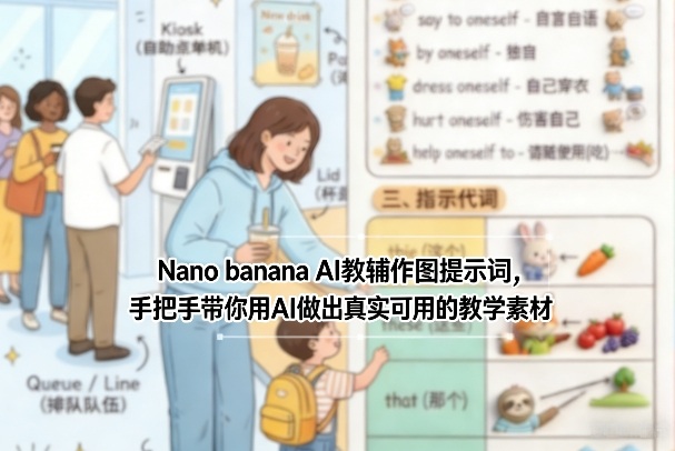 Nano banana AI教辅作图提示词，手把手带你用AI做出真实可用的教学素材-初遇