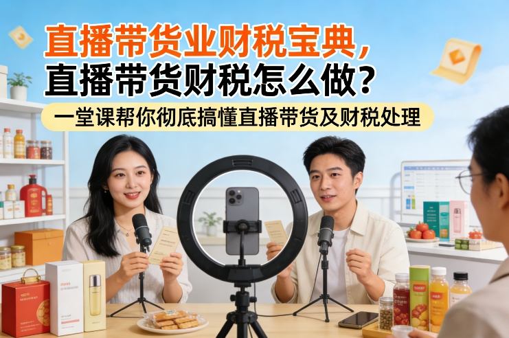 直播带货业财税宝典，直播带货财税怎么做？一堂课帮你彻底搞懂直播带货及财税处理-初遇