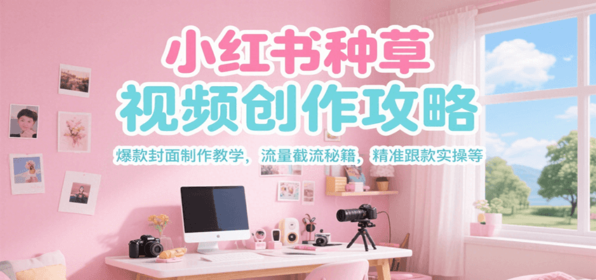小红书种草视频创作攻略,爆款封面制作教学 ,流量截流秘籍 ,精准跟款实操等-初遇