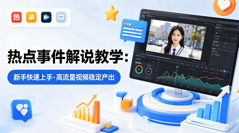 某大V的热点事件解说教学，新手也能快速上手，稳定产出高流量解说视频-初遇