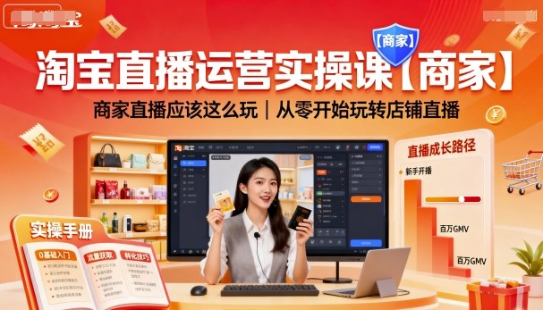 淘宝直播运营实操课【商家】，商家直播应该这么玩，从零开始玩转店铺直播-初遇