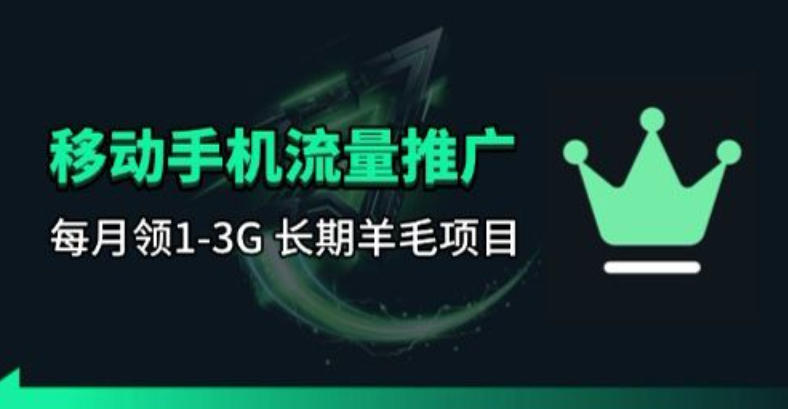 手机流量领取推广_每月一轮，刚需类的长期项目-初遇