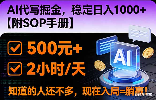 2026风口项目,AI代写掘金,稳定日入1000+,掌握核心技能【附SOP手册】-初遇