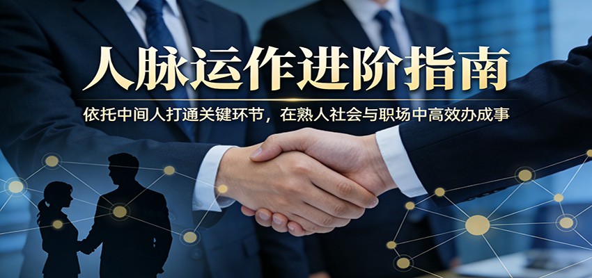 付费文章：人脉运作进阶指南，依托中间人打通关键环节，在熟人社会与职场中高效办成事-初遇