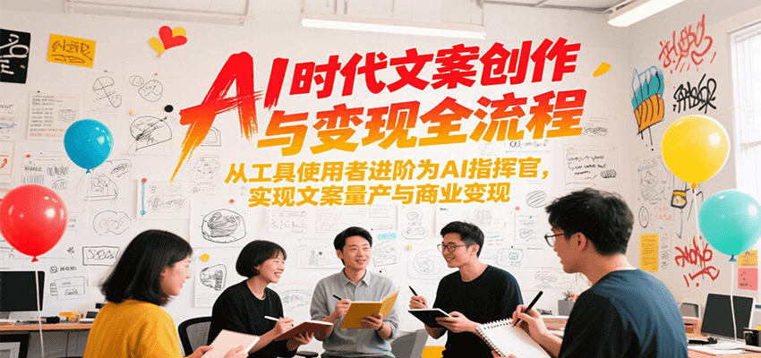 AI时代文案创作与变现全流程，从工具使用者进阶为AI指挥官，实现文案量产与商业变现-初遇