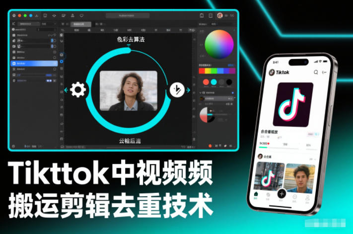 Tiktok中视频纯搬运剪辑去重技术，外来技术，自行测试-初遇