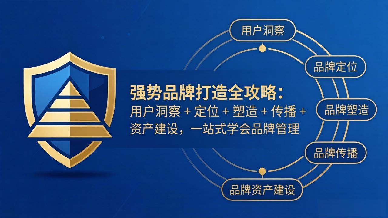 强势品牌打造全攻略：用户洞察 + 定位 + 塑造 + 传播 + 资产建设，一站式学会品牌管理-初遇