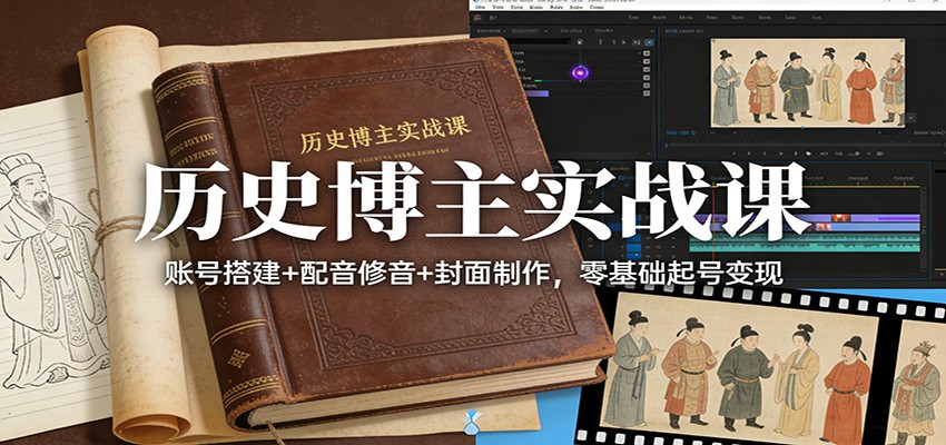 历史博主实战课：账号搭建+配音修音+封面制作，零基础起号变现-初遇