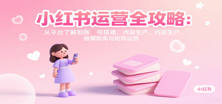 小红书运营全攻略:从平台了解到账号搭建、内容生产,做爆款库与矩阵运营-初遇
