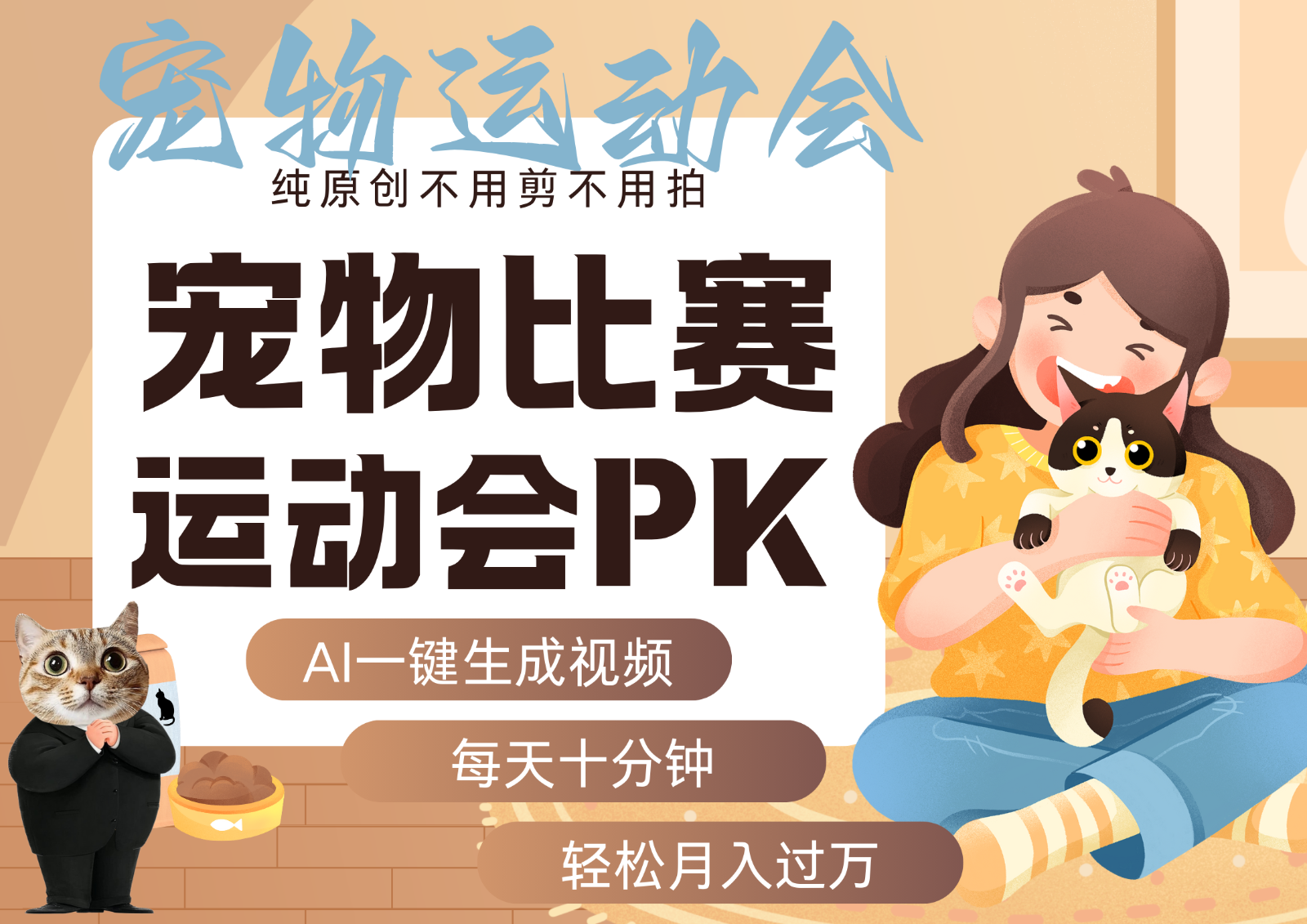 AI萌宠运动员跳水 射击 篮球 足球比赛 每天十分钟 附详细提示词文案库 代替做...-初遇