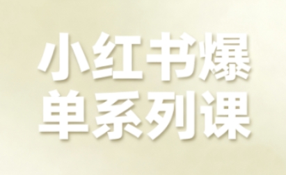 小红书爆单系列课,聚焦小红书电商全链路增长-初遇