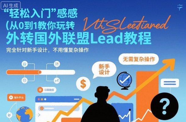 国外联盟賺美刀项目,从0到1教你玩转国外联盟Lead教程,纯新手可操作性100%-初遇