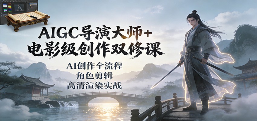 AIGC导演大师+电影级创作双修课：AI创作全流程、角色剪辑、高清渲染实战-初遇