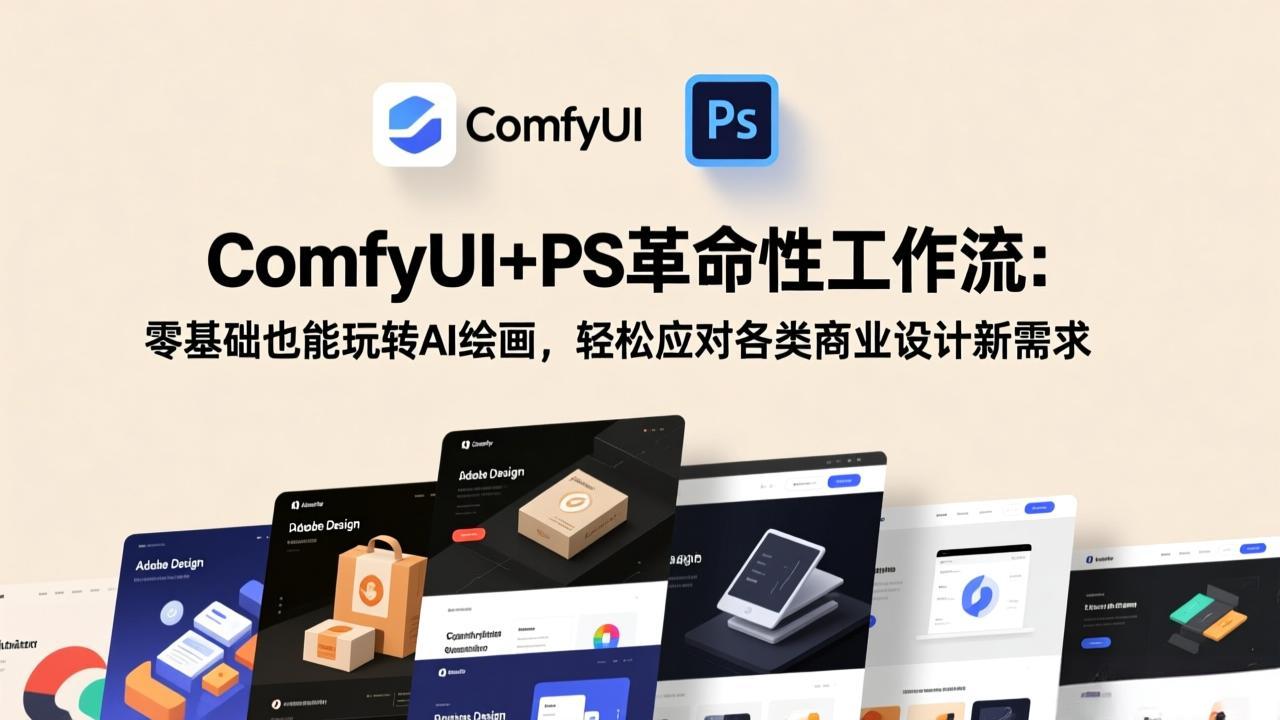 ComfyUI+PS革命性工作流:零基础也能玩转AI绘画,轻松应对各类商业设计新需求-初遇
