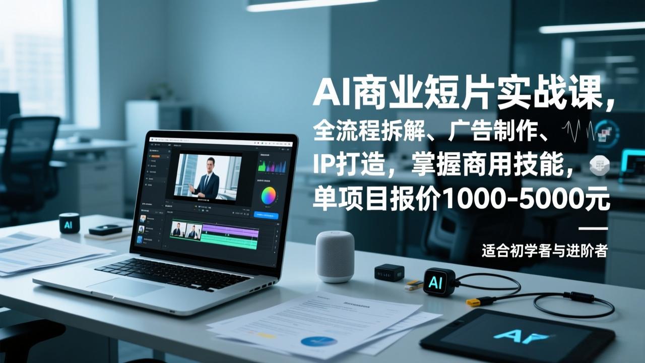 AI商业短片实战课，全流程拆解、广告制作、IP打造，掌握商用技能，单项目报价1000-5000元-初遇