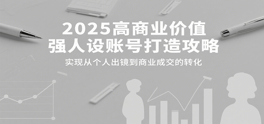 2025高商业价值强人设账号打造攻略，实现从个人出镜到商业成交的转化-初遇