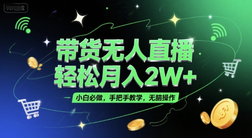 带货无人直播,轻松月入2W+,小白必做,手把手教学,无脑操作(附学习资料)-初遇