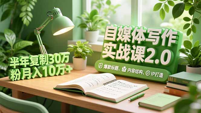 自媒体写作实战课2.0,爆款标题、内容结构、IP打造,半年复制30万粉月入10万+-初遇