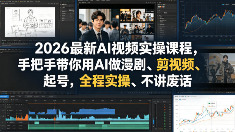 2026最新AI视频实操课程，手把手带你用AI做漫剧、剪视频、起号，全程实操、不讲废话-初遇