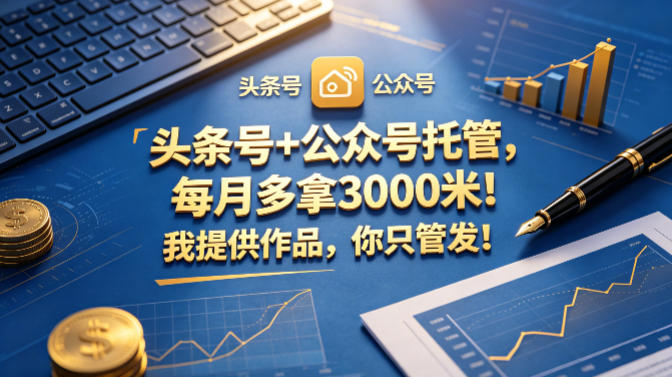 头条号+公众号托管，每月多拿3000米！我提供作品，你只管发！【揭秘】-初遇