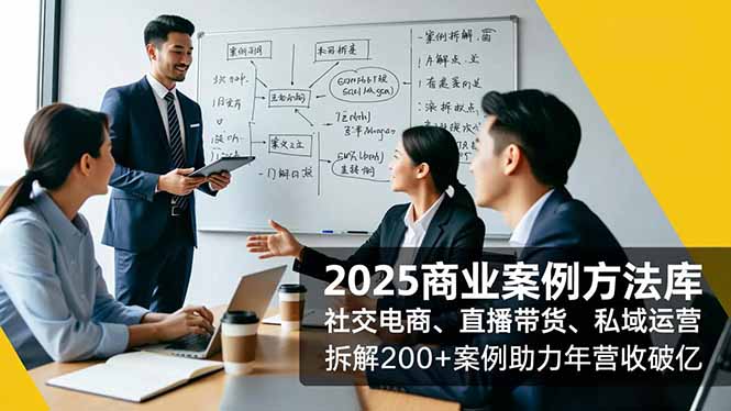 2025商业案例方法库,社交电商、直播带货、私域运营,拆解200+案例助力年营收破亿-初遇