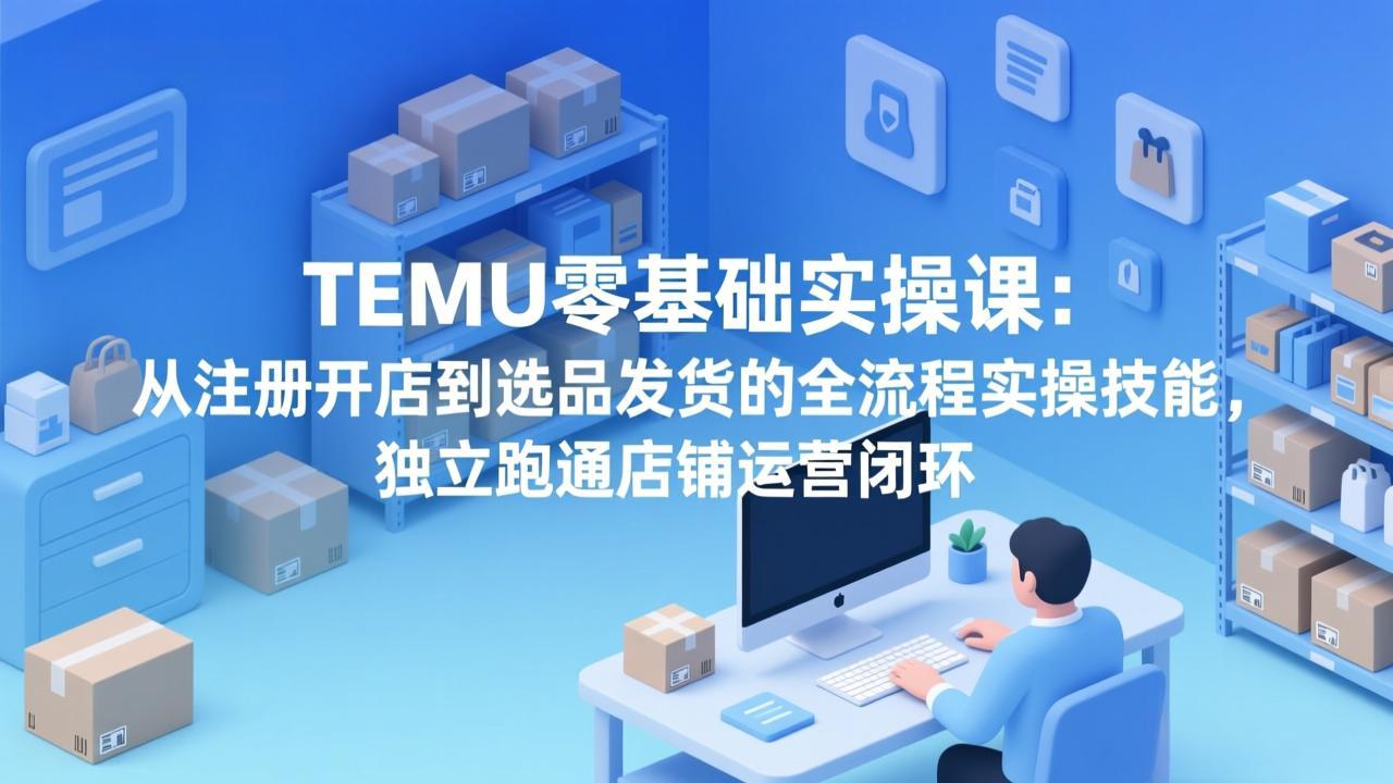 TEMU零基础实操课：从注册开店到选品发货的全流程实操技能，独立跑通店铺运营闭环-初遇