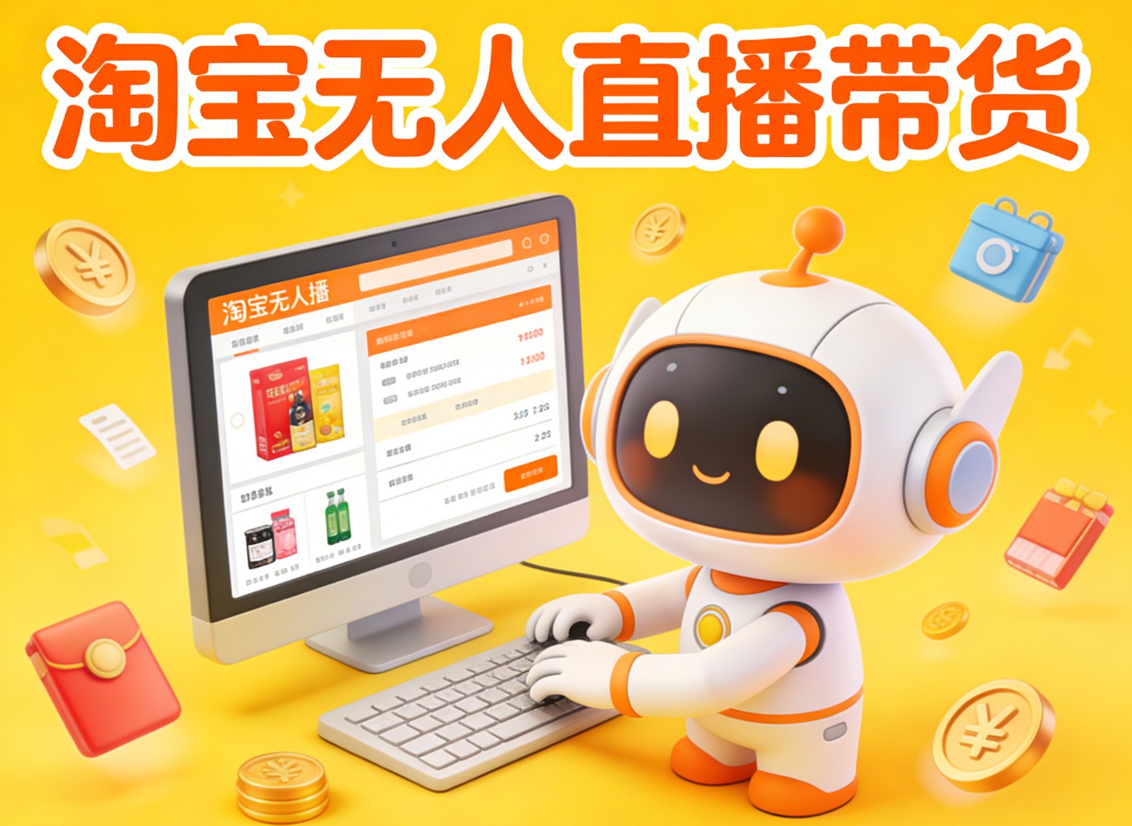 淘宝无人直播带货，24小时自动卖货，月佣金1W+，不违规不封号，不用露脸-初遇
