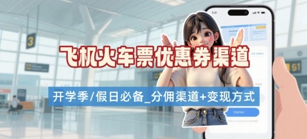 学生党必看！机票火车票优惠券申请渠道 + 项目打法，开学季节日速存-初遇