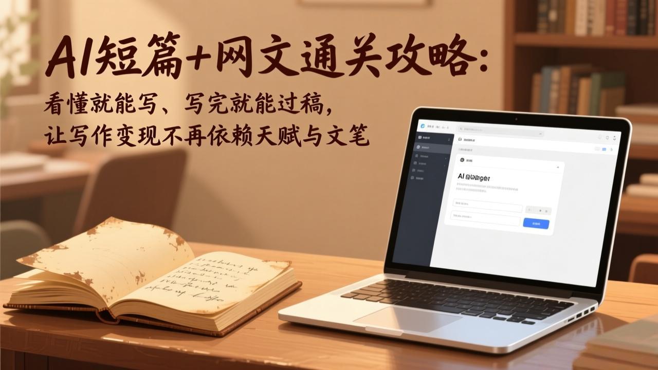 AI短篇+网文通关攻略-更新4月：看懂就能写、写完就能过稿，让写作变现不再依赖天赋与文笔-初遇