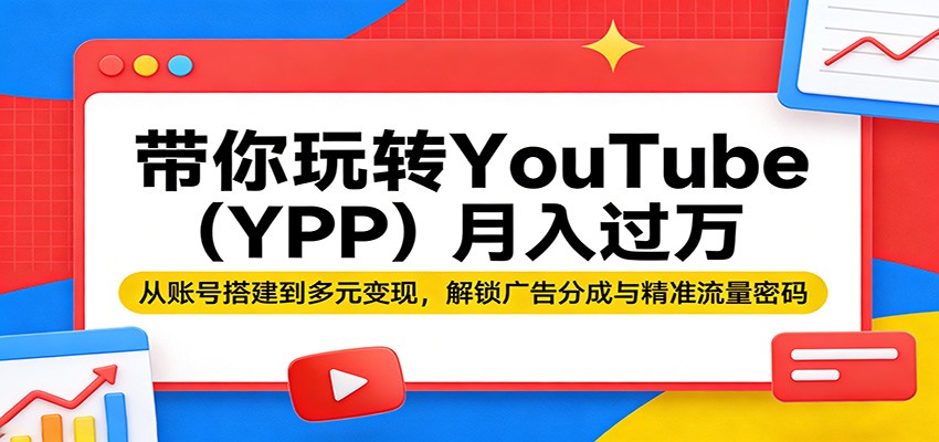 带你玩转YouTube(YPP)月入过万：从账号搭建到多元变现，解锁广告分成与精准流量密码-初遇