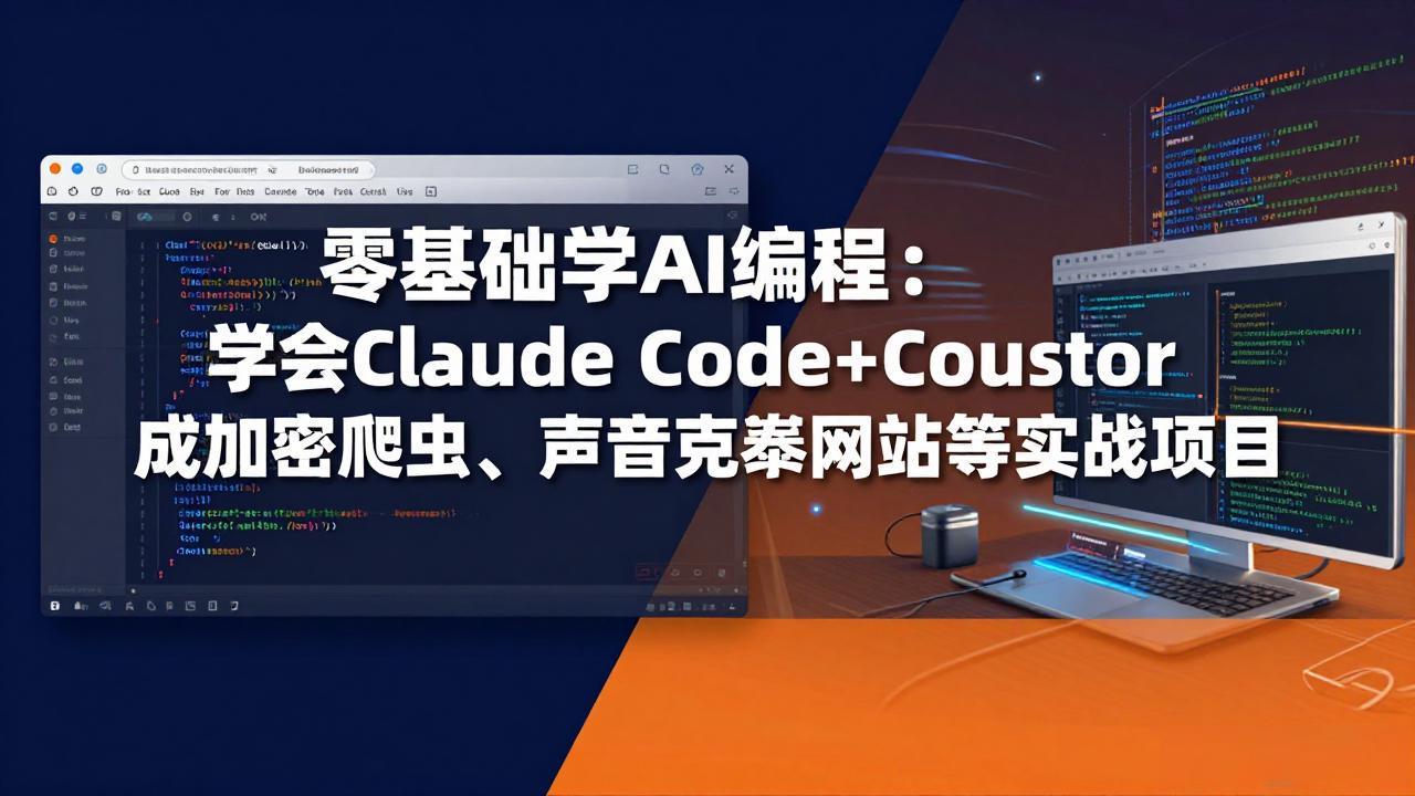 零基础学AI编程：学会Claude Code+Cursor完成加密爬虫、声音克隆网站等实战项目-初遇