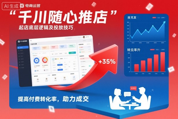 千川随心推起店底层逻辑及投放技巧,提高付费转化率,助力成交-初遇