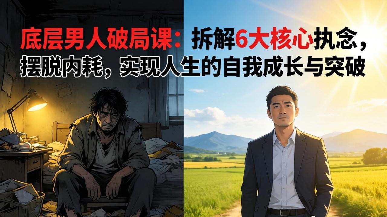 付费文章：底层男人破局课：拆解 6 大核心执念，摆脱内耗，实现人生的自我成长与突破-初遇