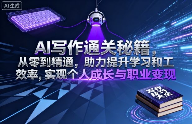 AI写作通关秘籍，从零到精通，助力提升学习和工作效率，实现个人成长与职业变现-初遇