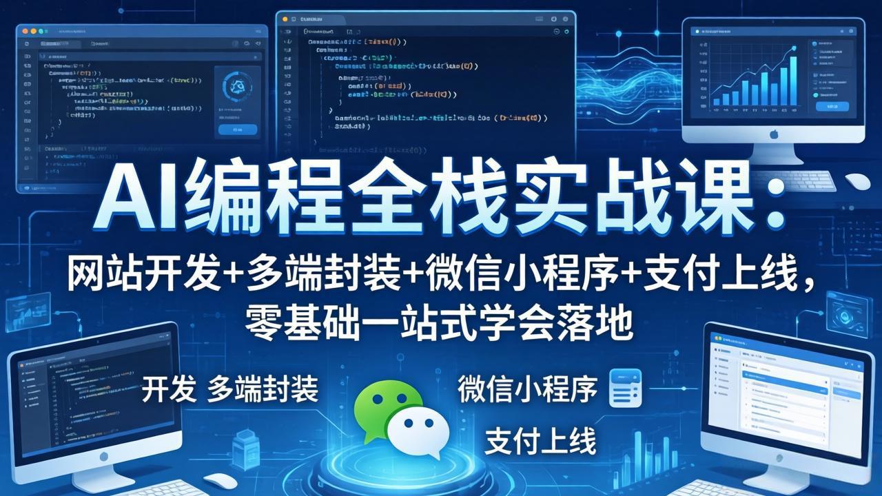AI编程全栈实战课：网站开发+多端封装+微信小程序+支付上线，零基础一站式学会落地-初遇