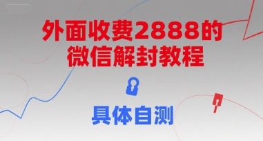外面收费2888的微信解封教程，具体自测-初遇